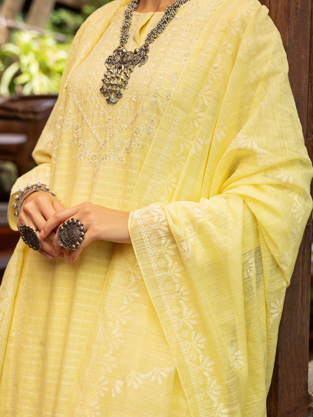 Lemon Jacquard 3 Piece Stitched - ALP-3PS-1769 - Almirah Online