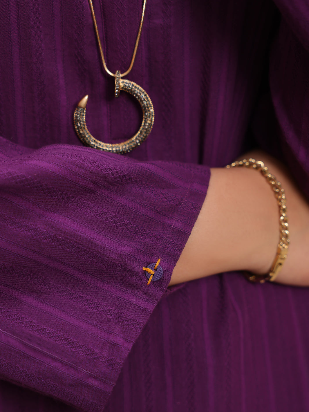 Purple Lino Kara 2 Piece Stitched - ALP-2PS-LKS-1770