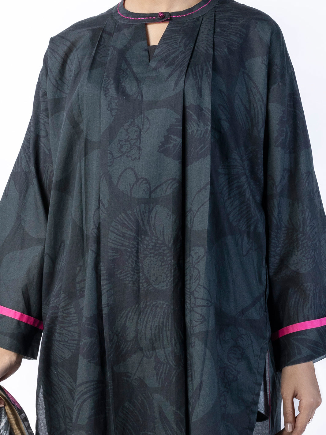 Charcoal Lawn 2 Piece Unstitched - ALP-2PS-1791 - Almirah Online