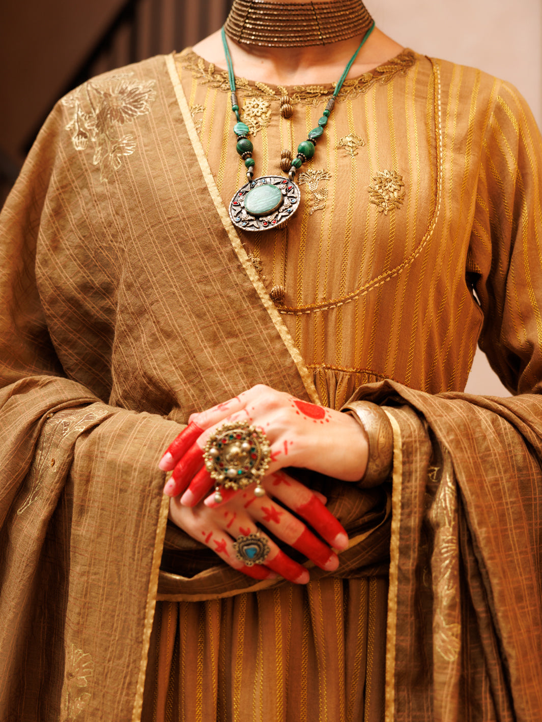 Brown Lino Kara 3 Piece Unstitched - ALP-3PS-1800 - Almirah Online