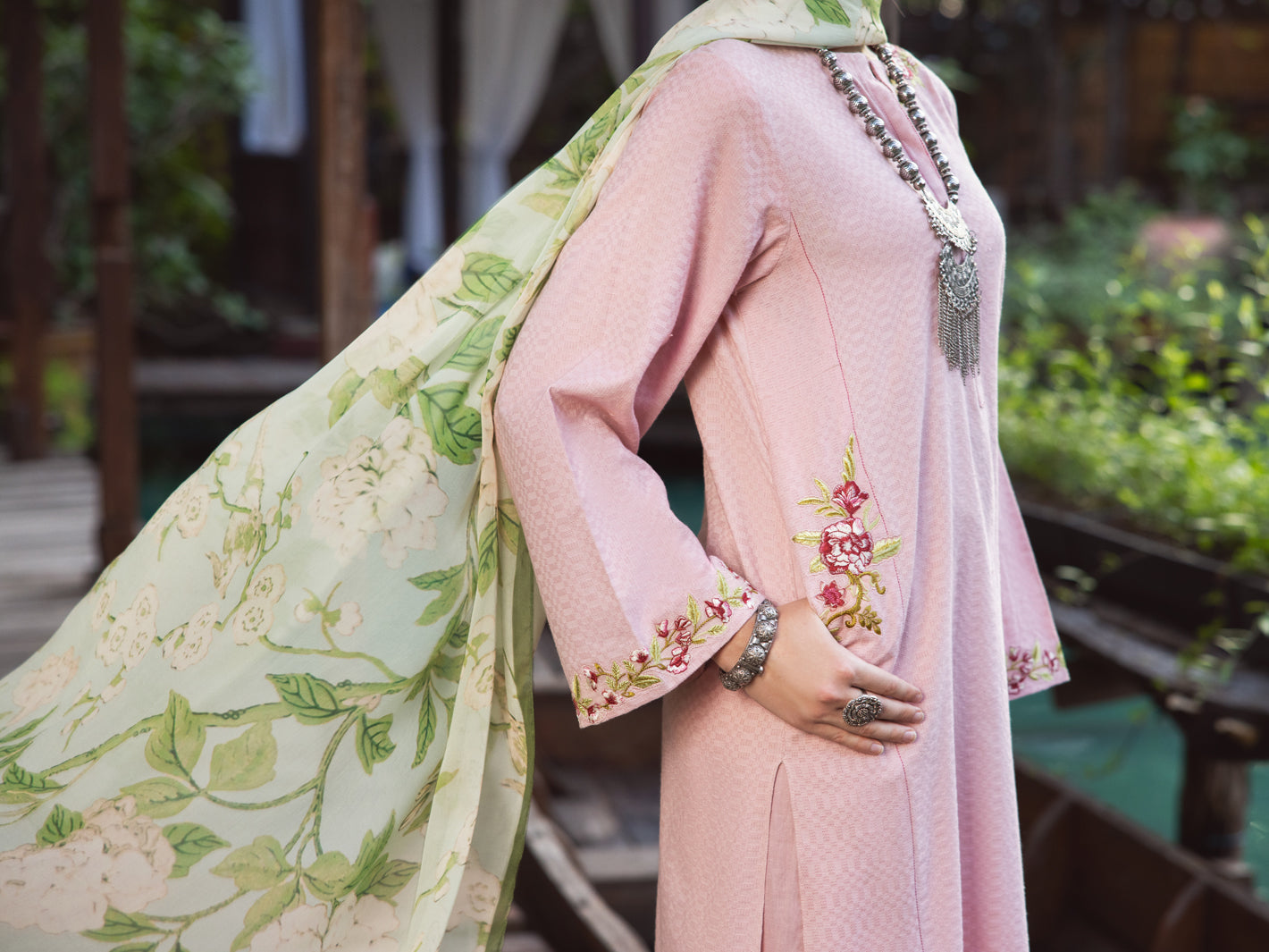 Light Pink Dobby 2 Piece Stitched - ALP-2PS-LKS-1830 - Almirah Online