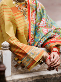 Mehndi Green Yarn Dyed 3Pc Stitched - ALP-3PS-1930