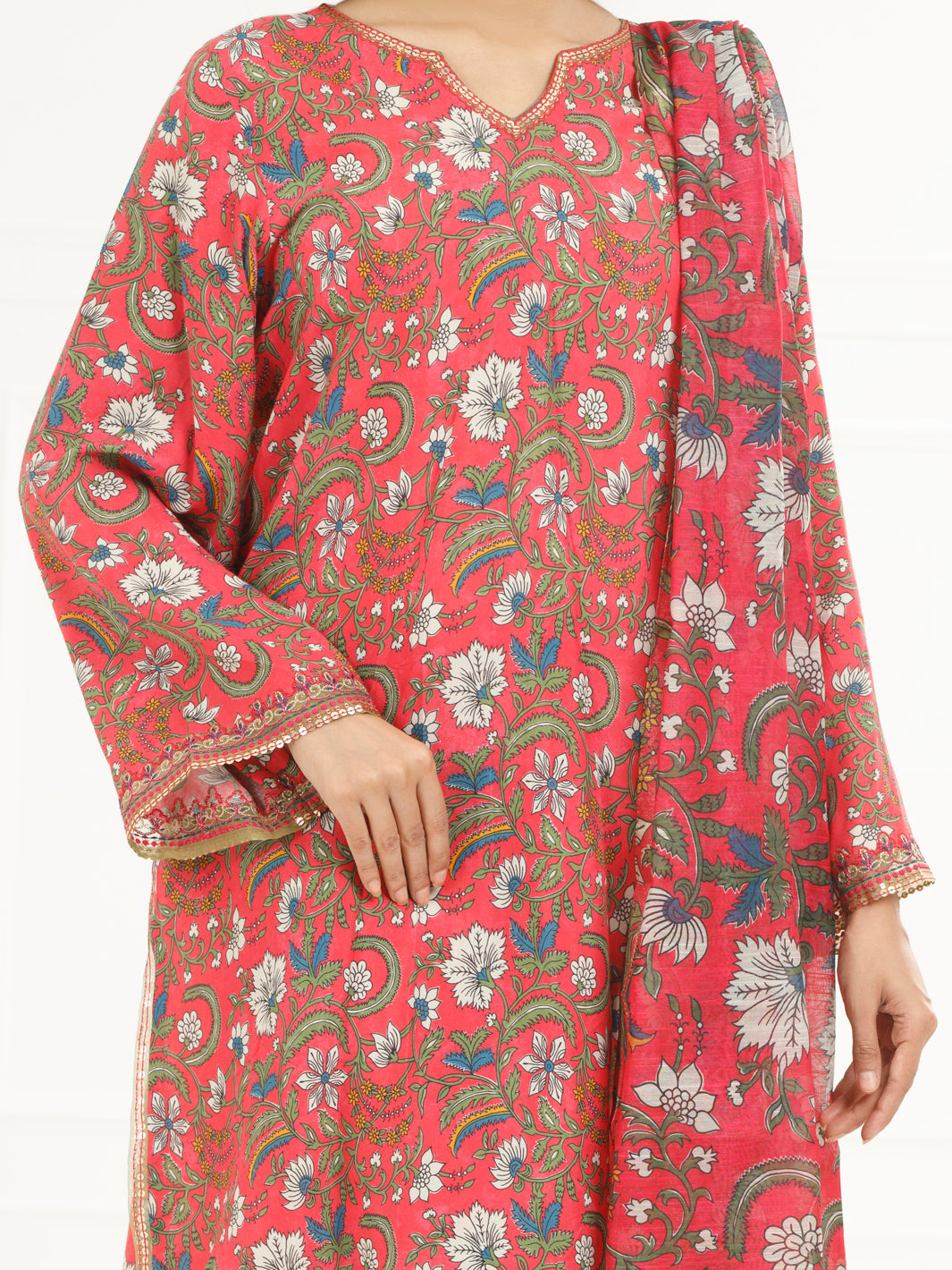 Mehndi Green Yarn Dyed 3Pc Stitched - ALP-3PS-1931