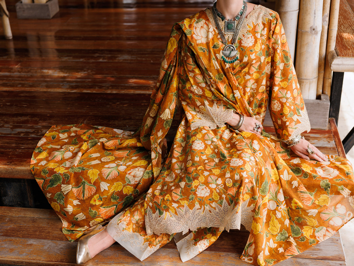 Brown Lawn 3Pc Unstitched - ALP-3PS-1985