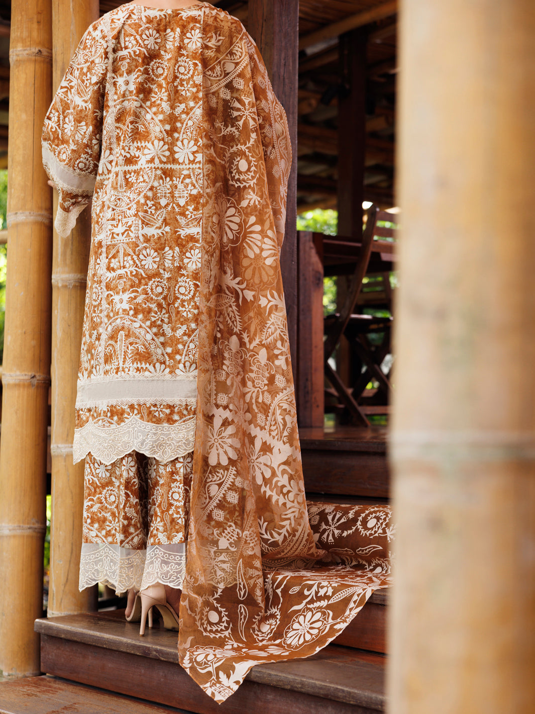 Light Brown Lawn 3 Piece Unstitched - ALP-3PS-1988