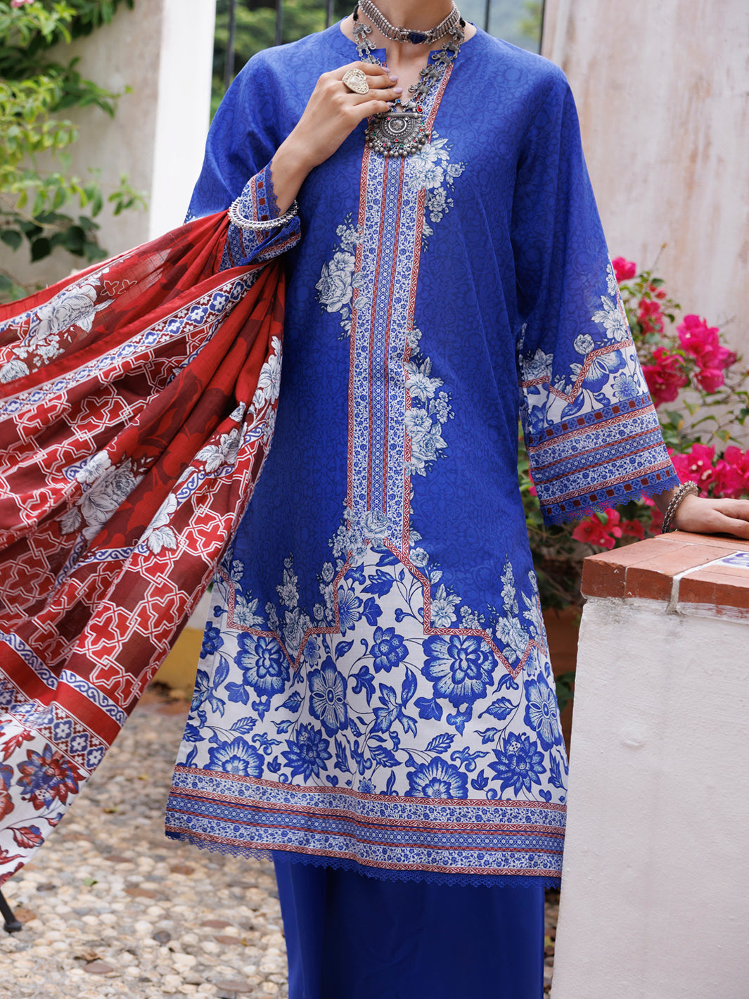 Blue Lawn 3Pc Unstitched - ALP-3PS-2004