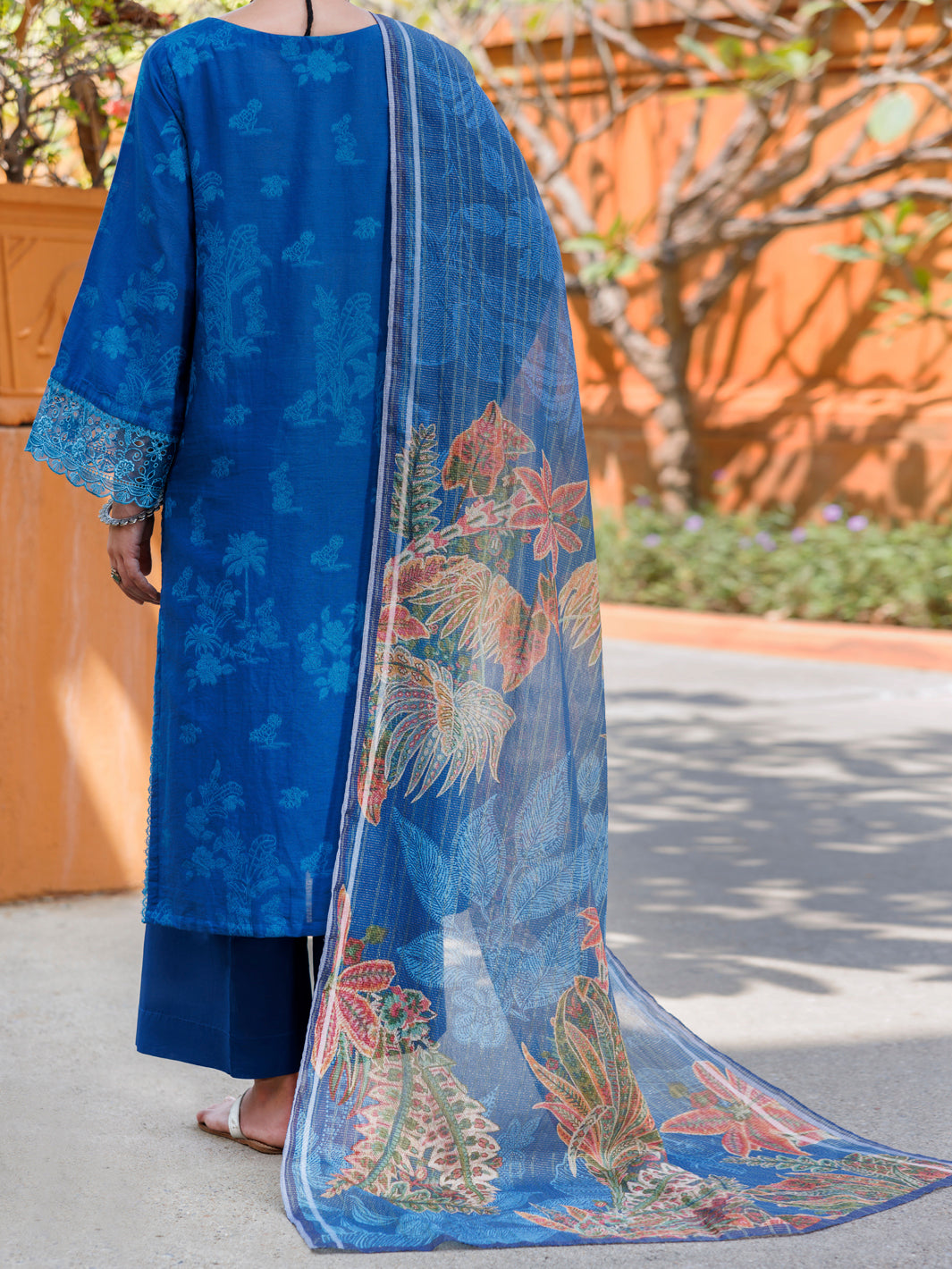 Blue Jacquard 3 Piece Stitched - ALP-3PS-2011