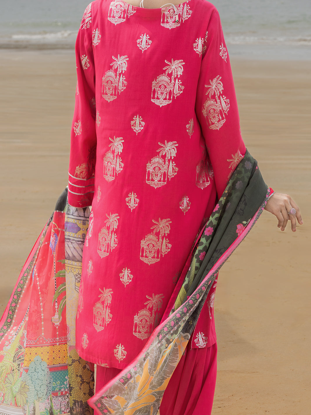 Pink Maple Silk 3 Piece Stitched - ALP-3PS-2044