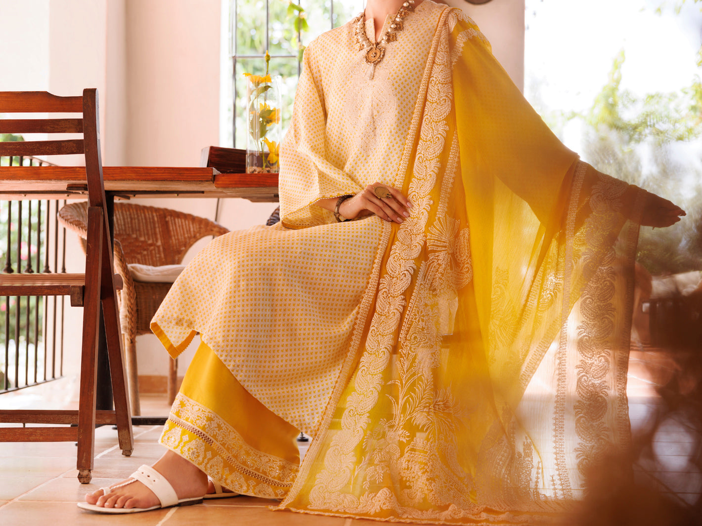 Lemon Square Dobby 3Pc Stitched - ALP-3PS-2047