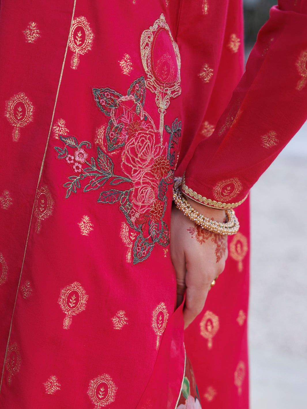 Pink Viscose Jacquard 3Pc Stitched - ALP-3PS-2065