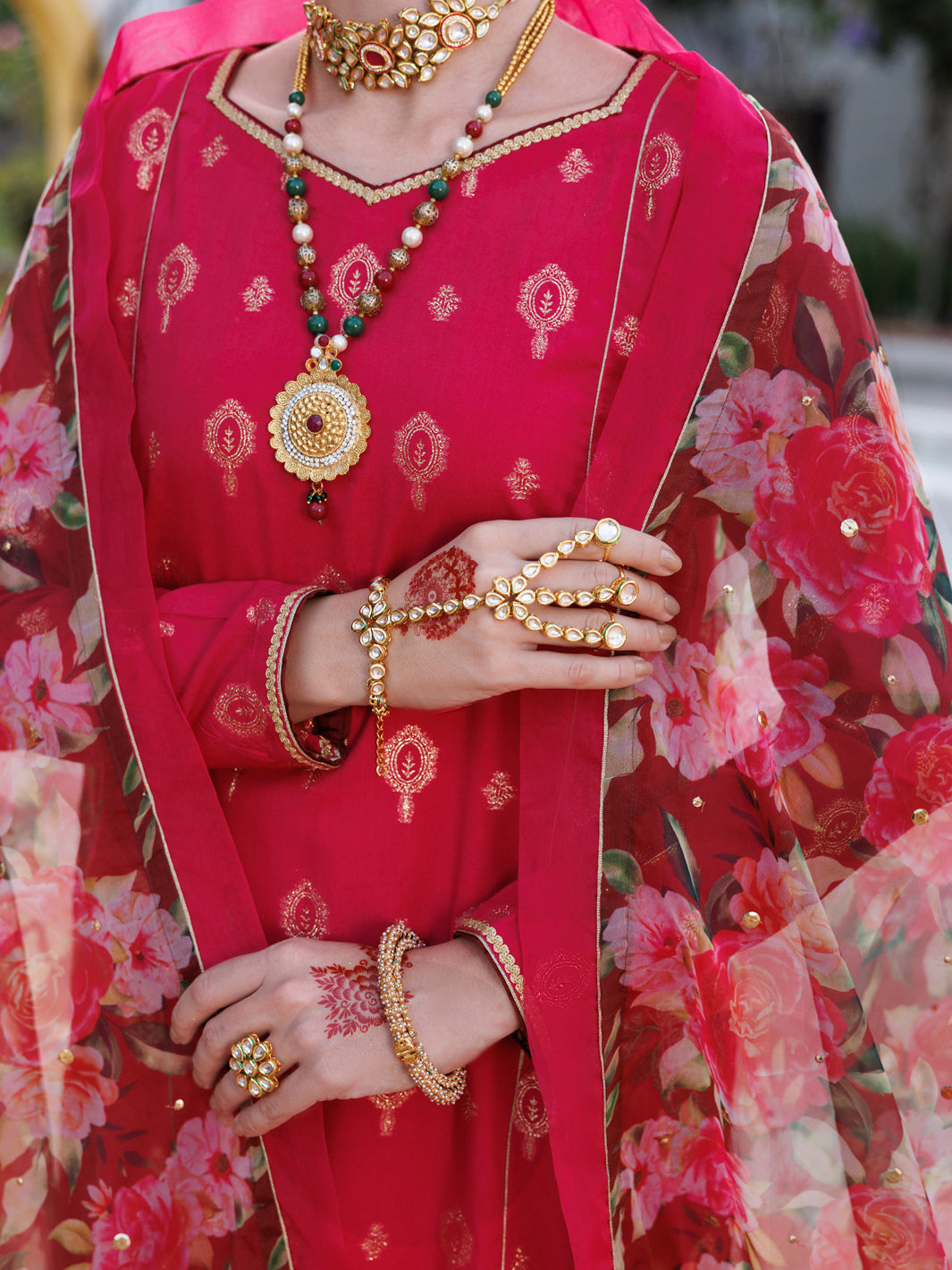 Pink Viscose Jacquard 3Pc Stitched - ALP-3PS-2065
