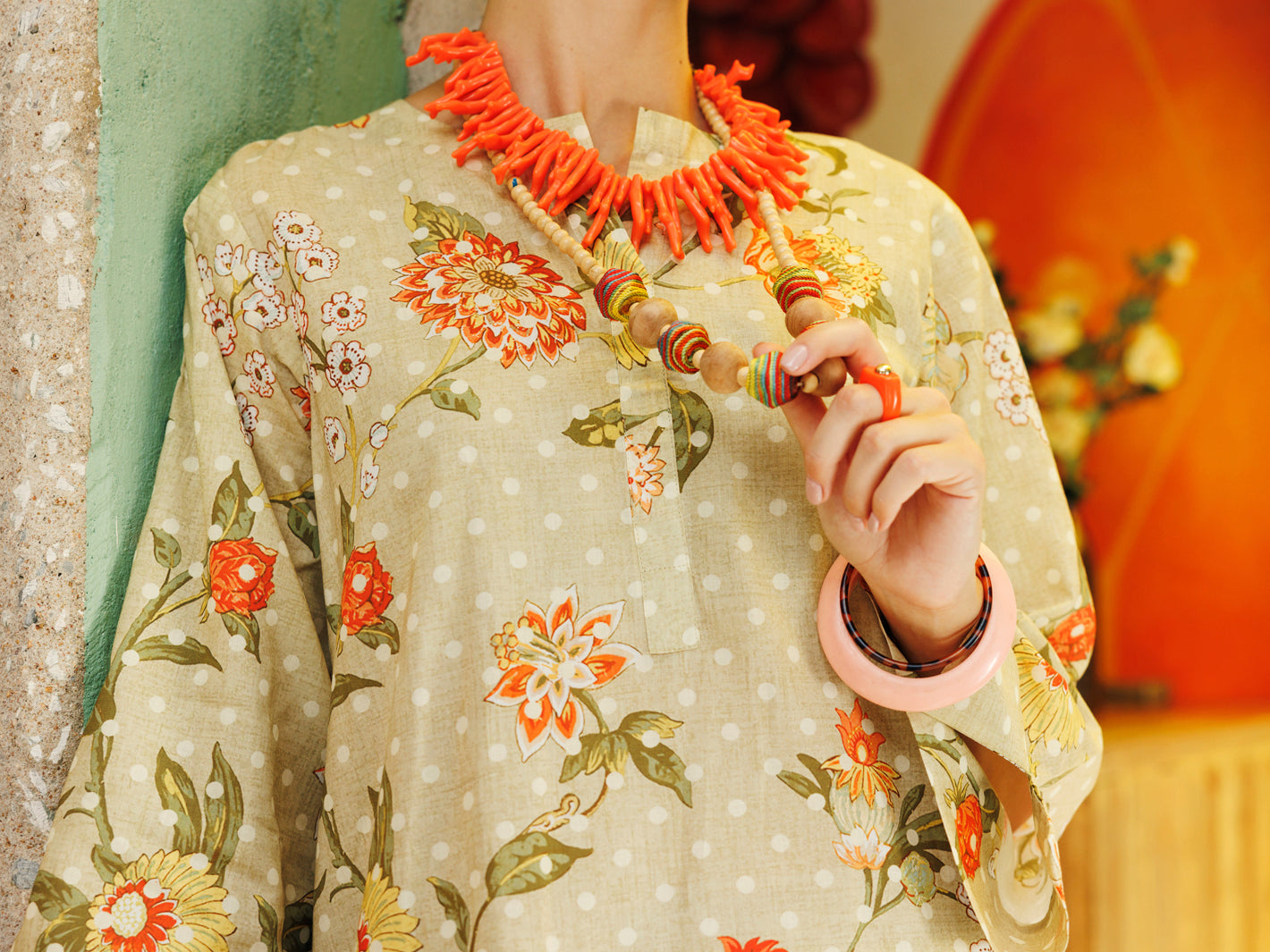 Beige Lawn Co-ord Set - ALP-2PS-SLKS-2070
