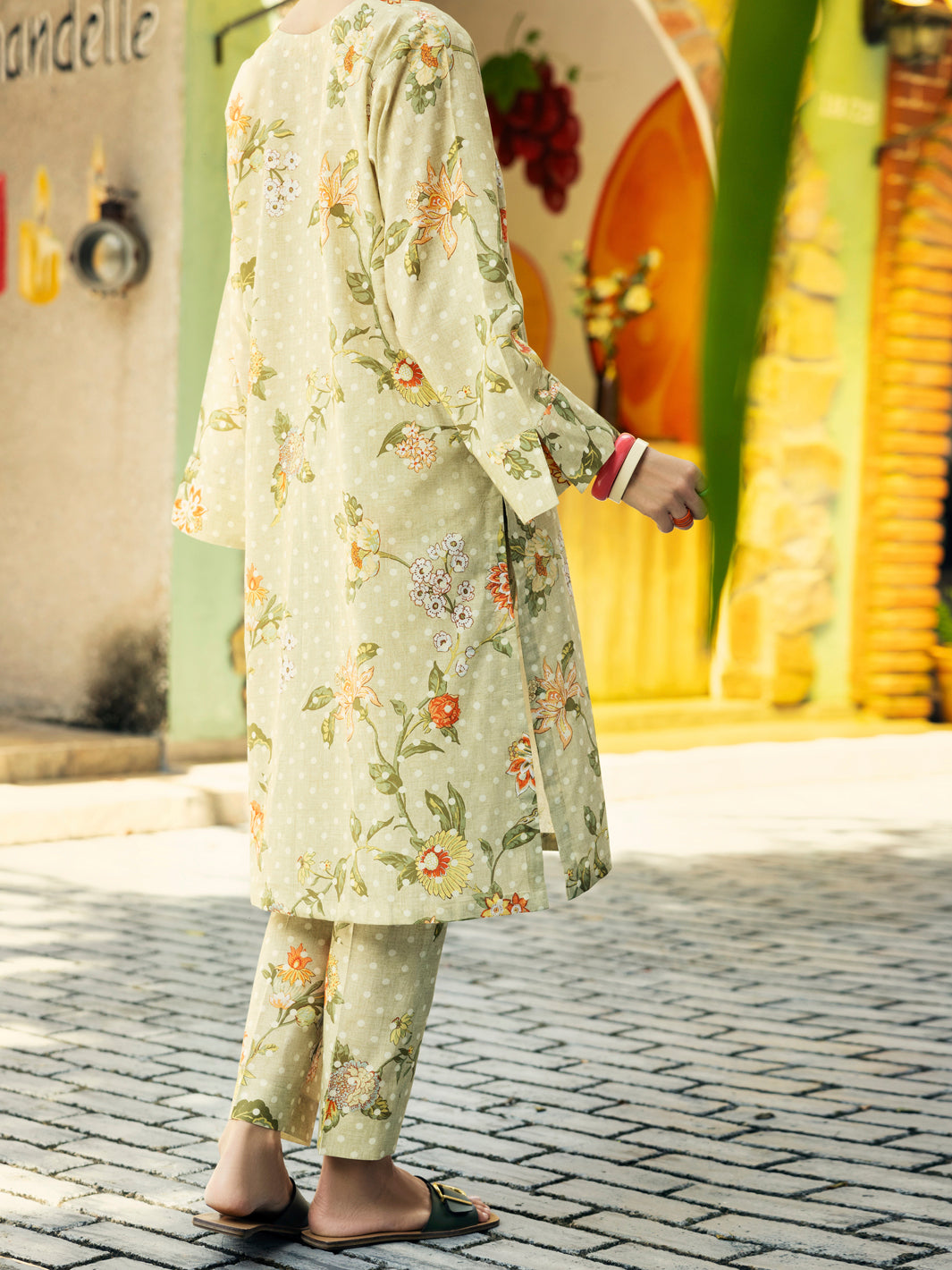 Beige Lawn Co-ord Set - ALP-2PS-SLKS-2070