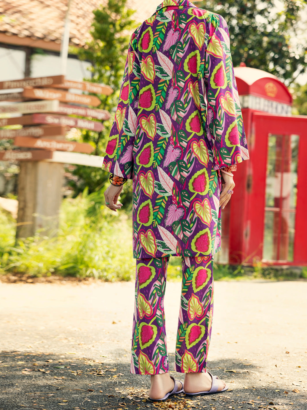Purple Lawn Co-ord Set - ALP-2PS-SLKS-2090