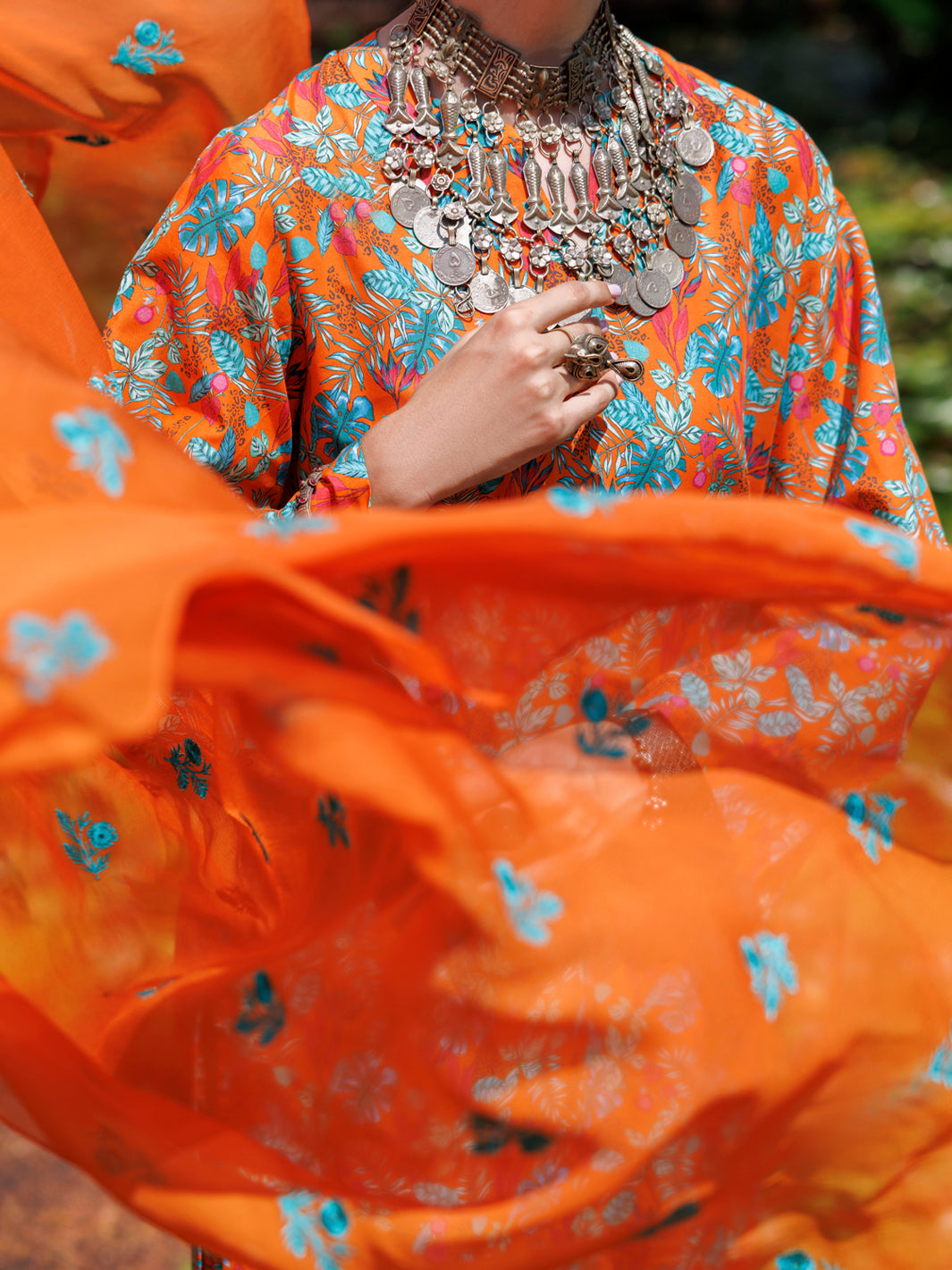 Rust Lawn 3Pc Stitched - ALP-3PS-2100