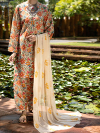 Multicolor Lawn 3Pc Unstitched - ALP-3PS-2103