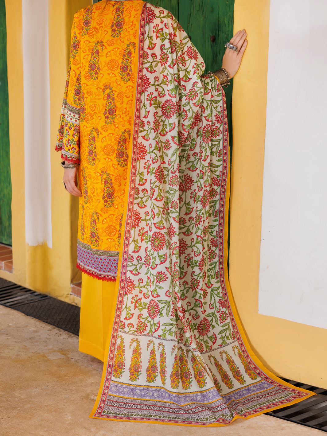 Yellow Lawn 2Pc Unstitched - ALP-2PS-2107