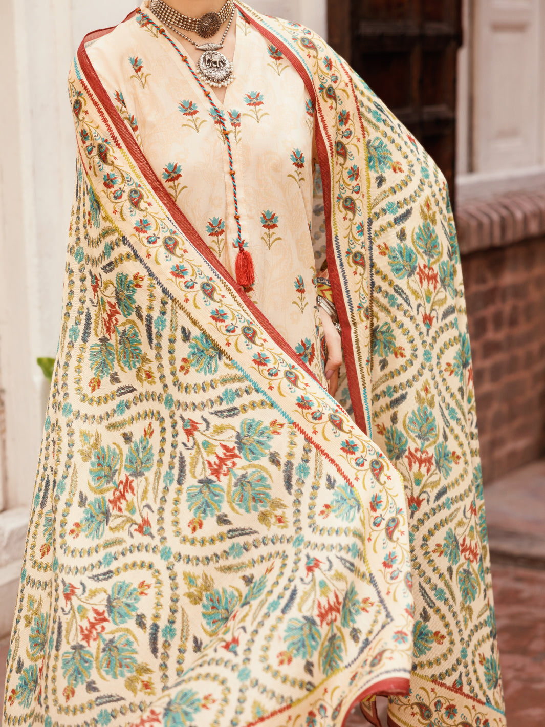Beige Cambric 3Pc Stitched - ALP-3PS-2135