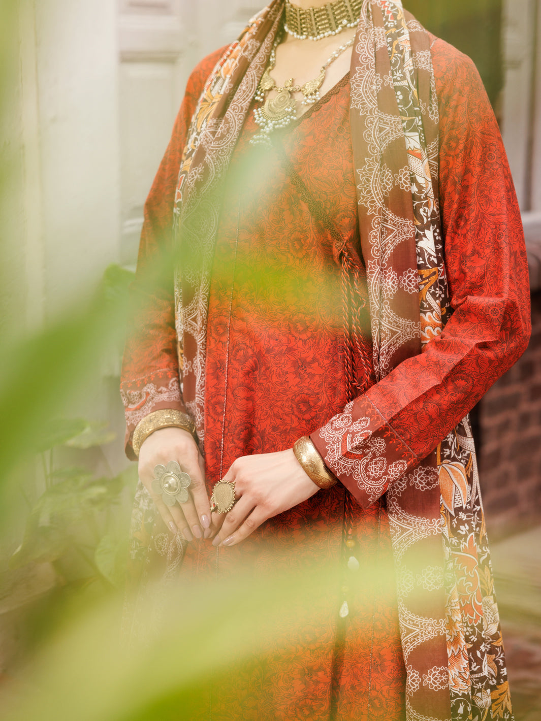 Maroon Cambric 3Pc Stitched - ALP-3PS-2144