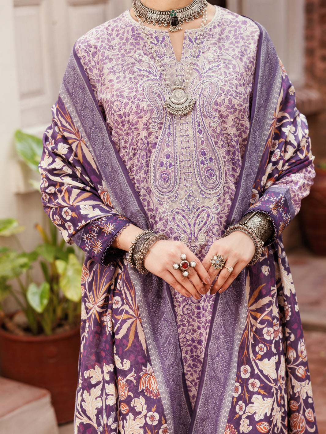 Light Purple Cambric 3Pc Stitched - ALP-3PS-2146
