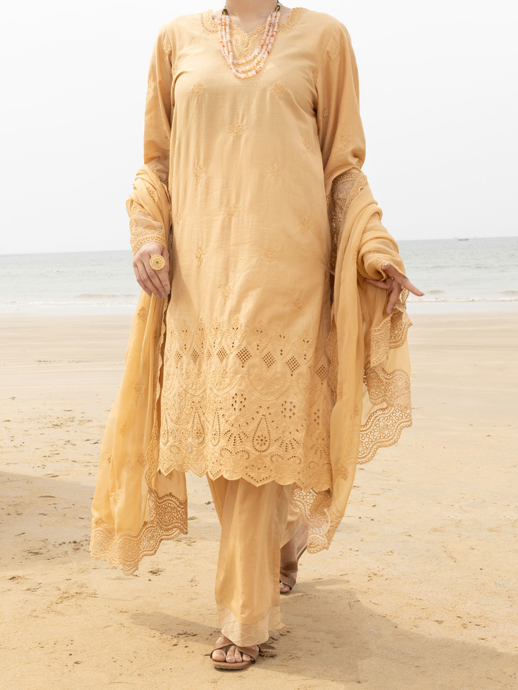 Khaki Lawn 3Pc Unstitched - ALP-3PS-2183