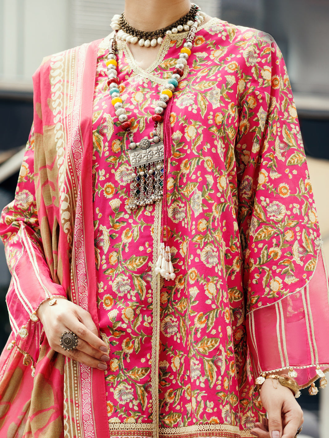 Fuchsia Cambric 2Pc Unstitched - ALP-2PS-SLKD-UN-2264