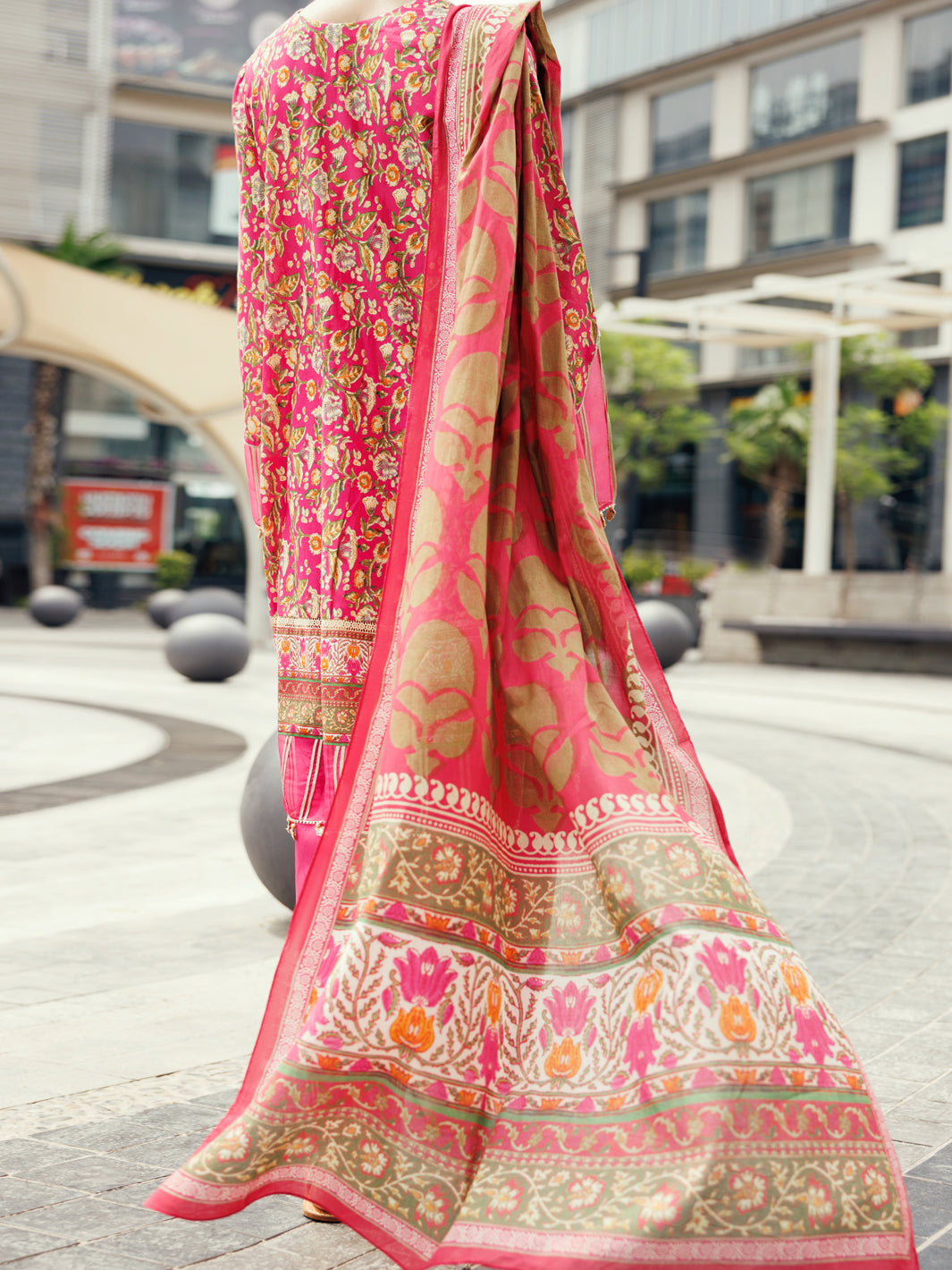 Fuchsia Cambric 2Pc Unstitched - ALP-2PS-SLKD-UN-2264