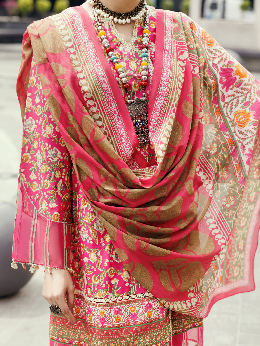 Fuchsia Cambric 2Pc Unstitched - ALP-2PS-SLKD-UN-2264