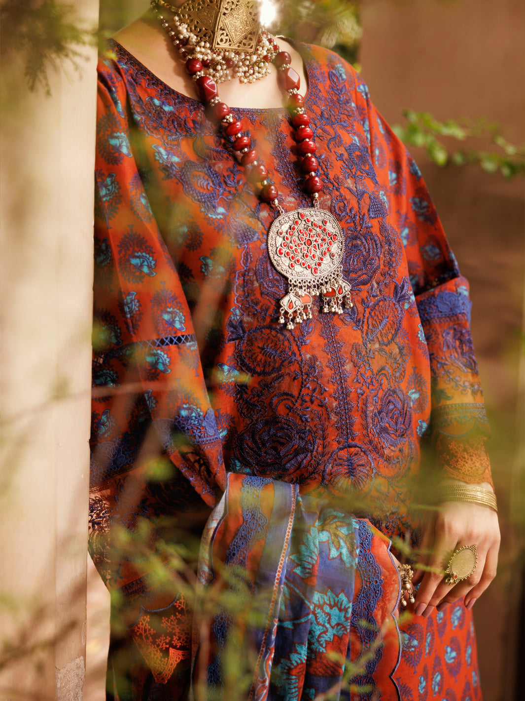 Maroon Lawn 3Pc Unstitched - ALP-3PS-2284