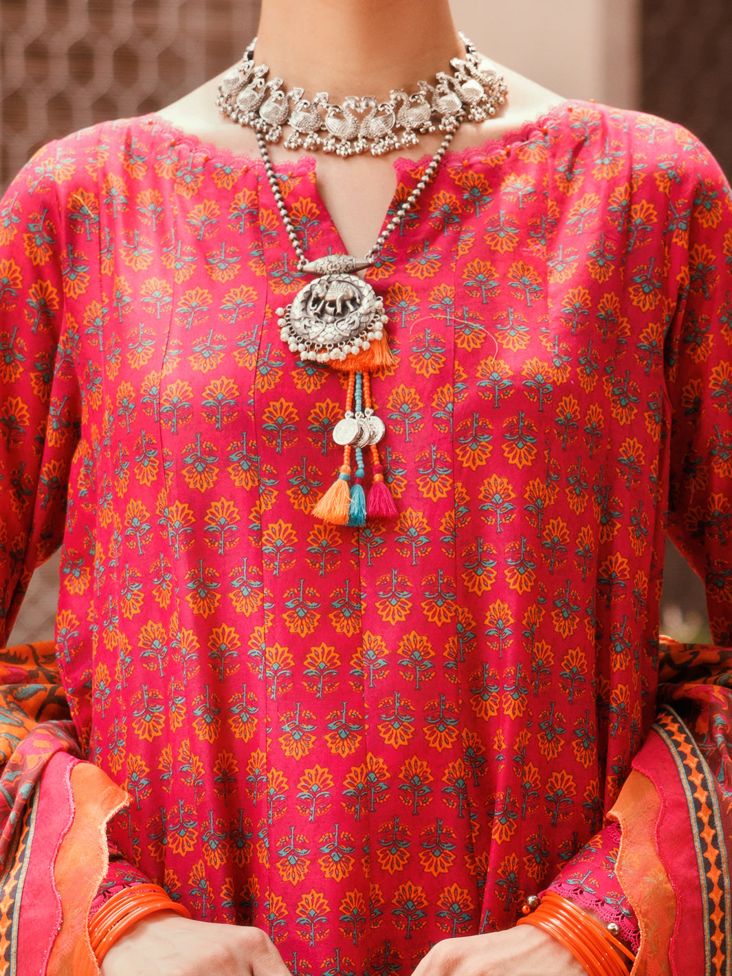 Fuchsia Lawn 3Pc Unstitched - ALP-3PS-2286