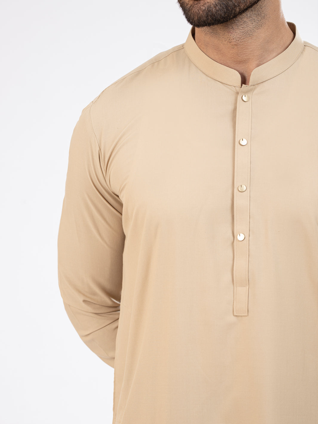 Beige Blended Kameez Shalwar - AL-KS-2955C