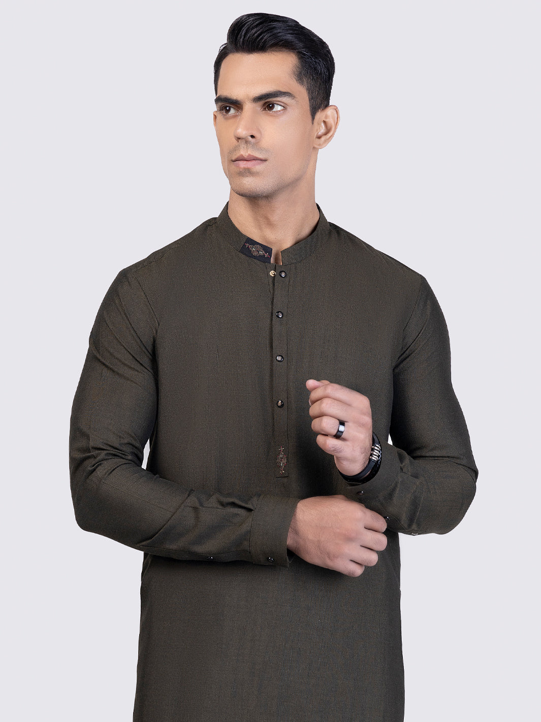 Green Blended Kurta Trouser - AL-KT-3002A