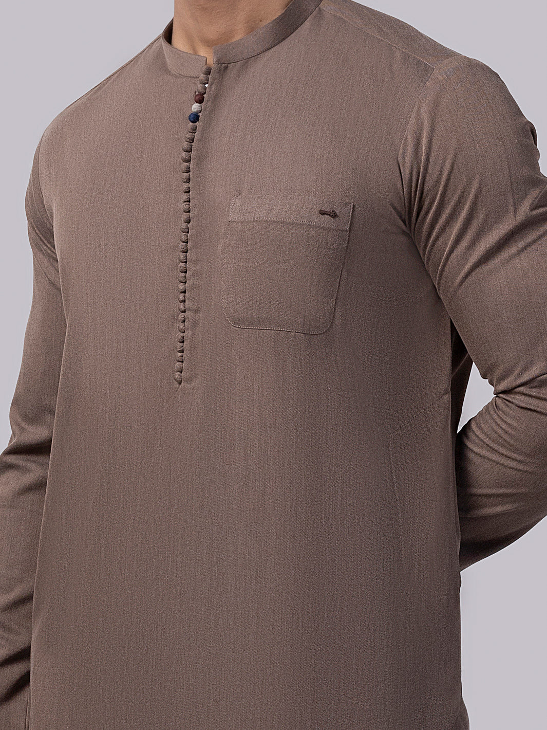 Brown Blended Kurta Trouser - AL-KT-3013