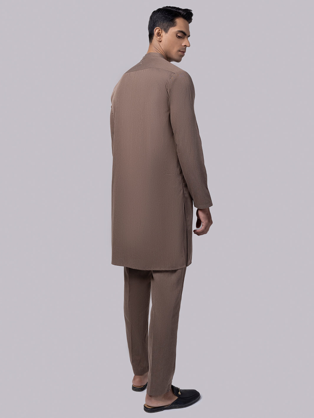 Brown Blended Kurta Trouser - AL-KT-3013