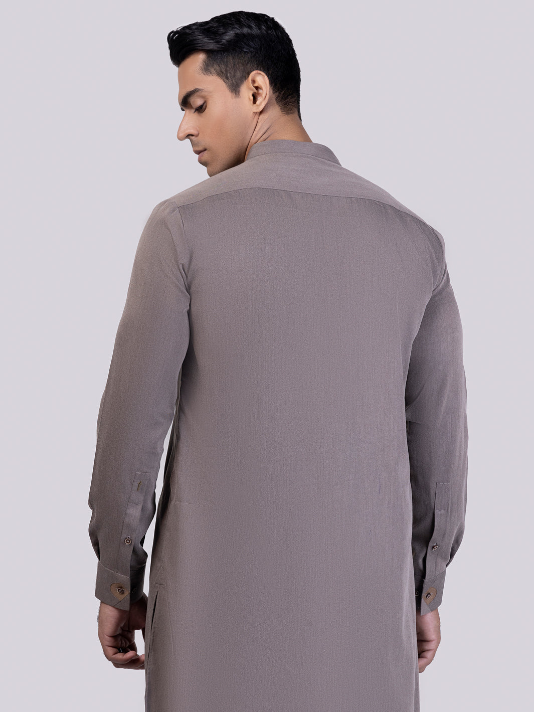 Brown Blended Kameez Shalwar - AL-KS-3020
