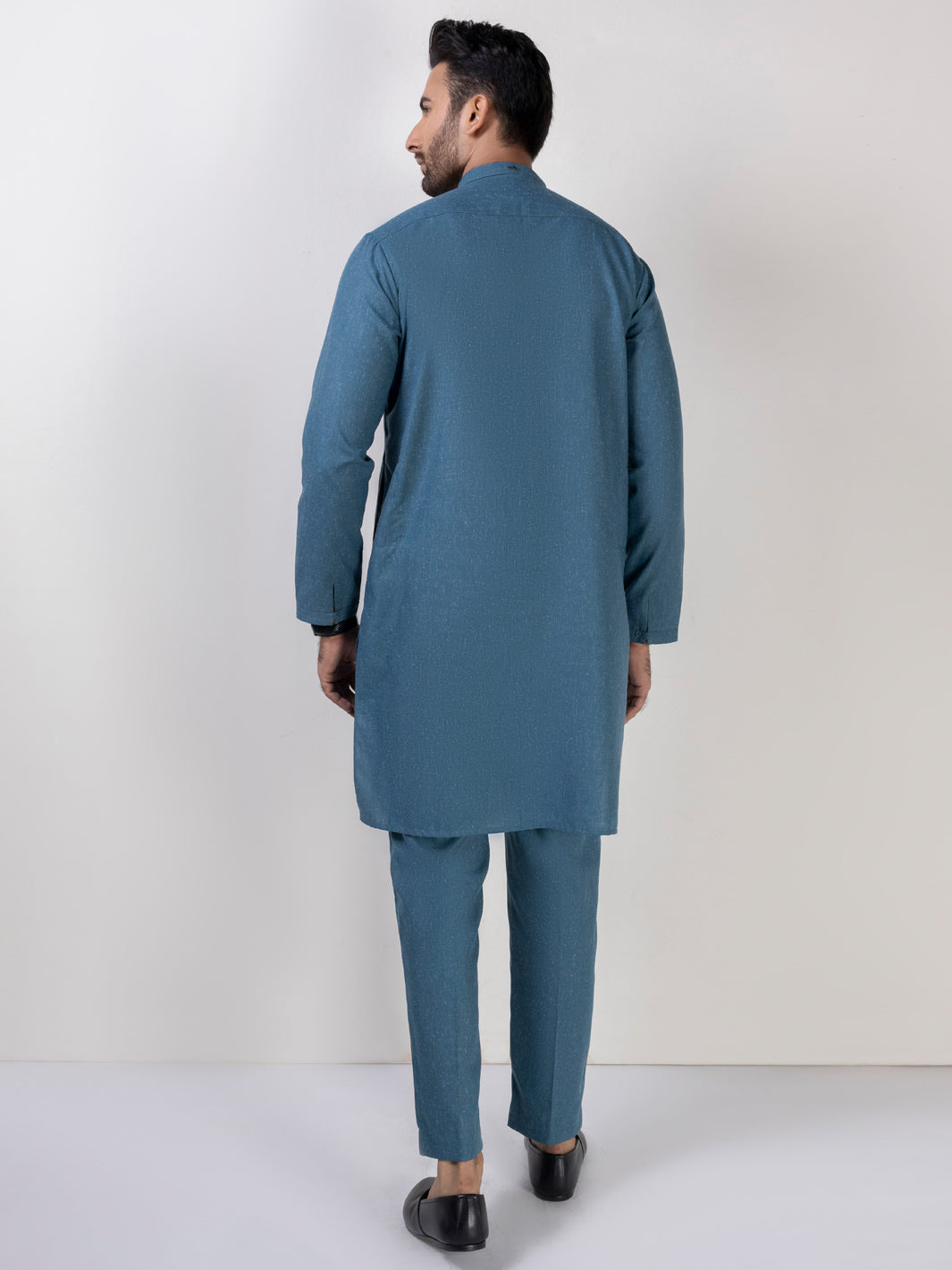 Blue Blended Kurta Trouser - AL-KT-3022