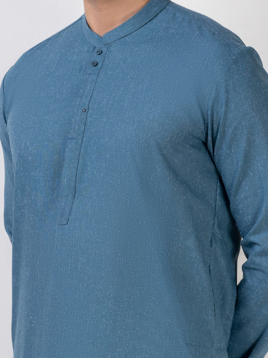 Blue Blended Kurta Trouser - AL-KT-3022
