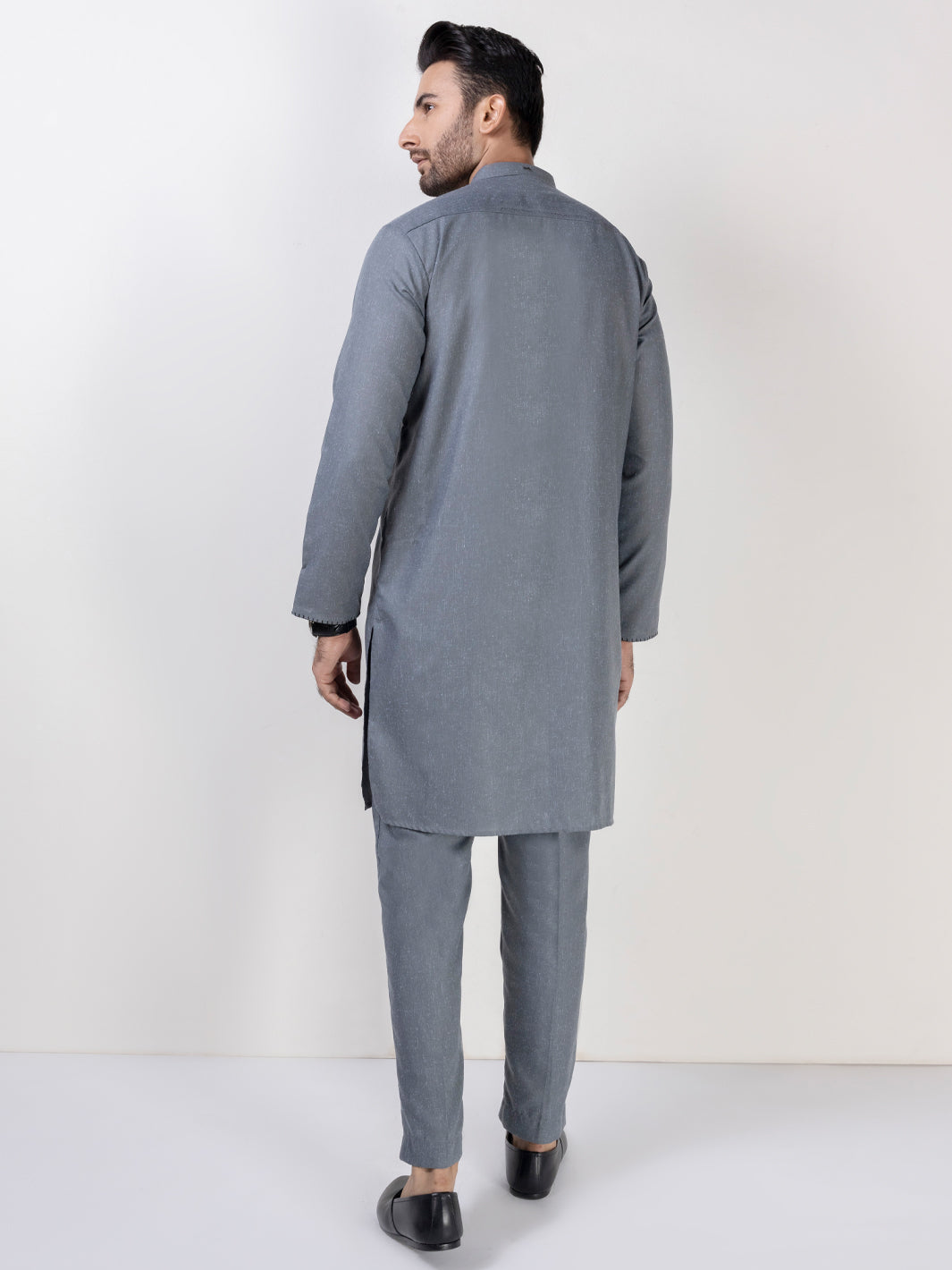 Light Grey Blended Kurta Trouser - AL-KT-3025