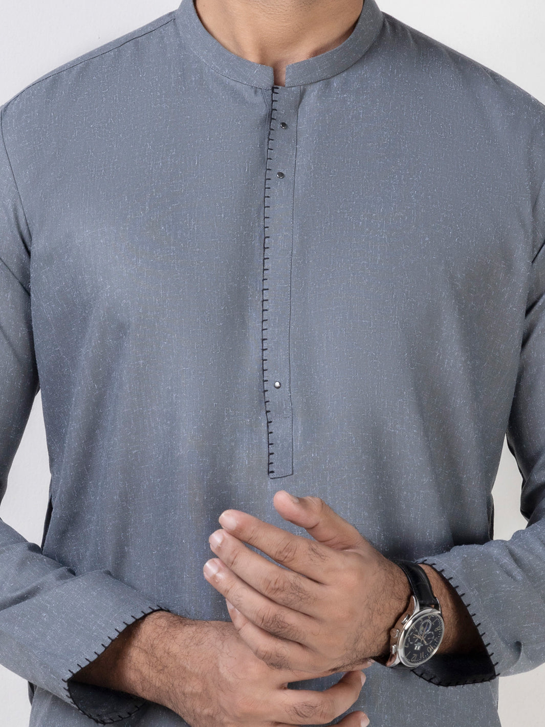 Light Grey Blended Kurta Trouser - AL-KT-3025