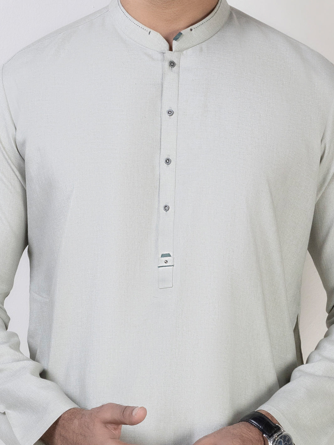 Light Green Blended Kurta Trouser - AL-KT-3031A
