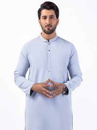 Light Blue Blended Kurta Trouser - AL-KT-3045B