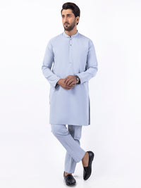 Light Blue Blended Kurta Trouser - AL-KT-3045B
