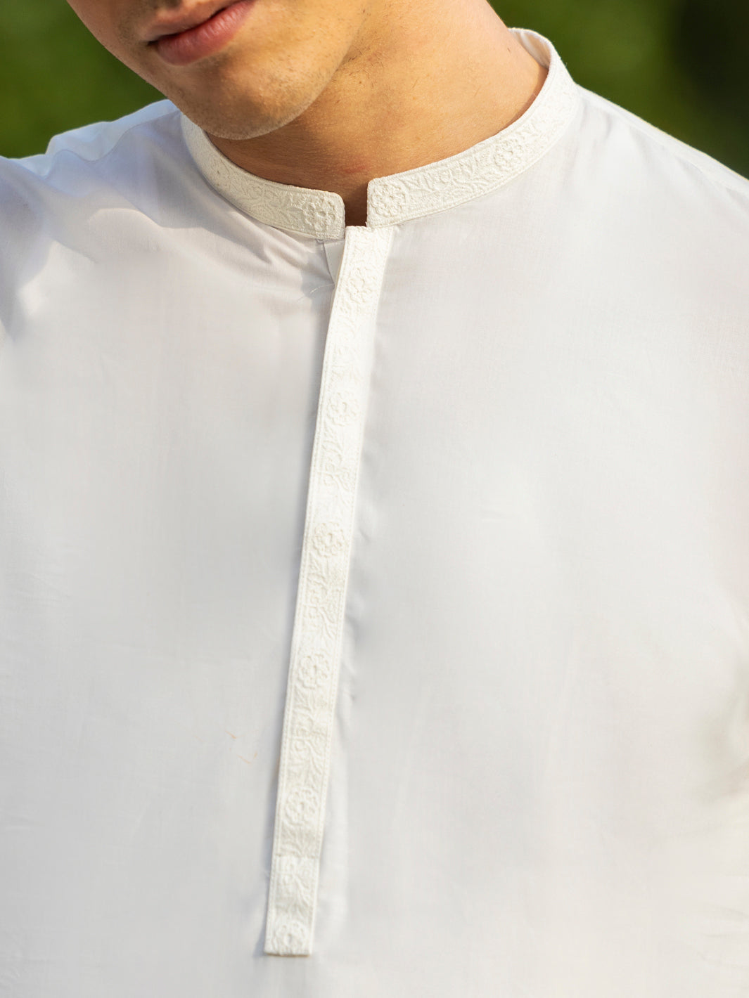 Off White Cotton Kurta Trouser - AL-KT-3057
