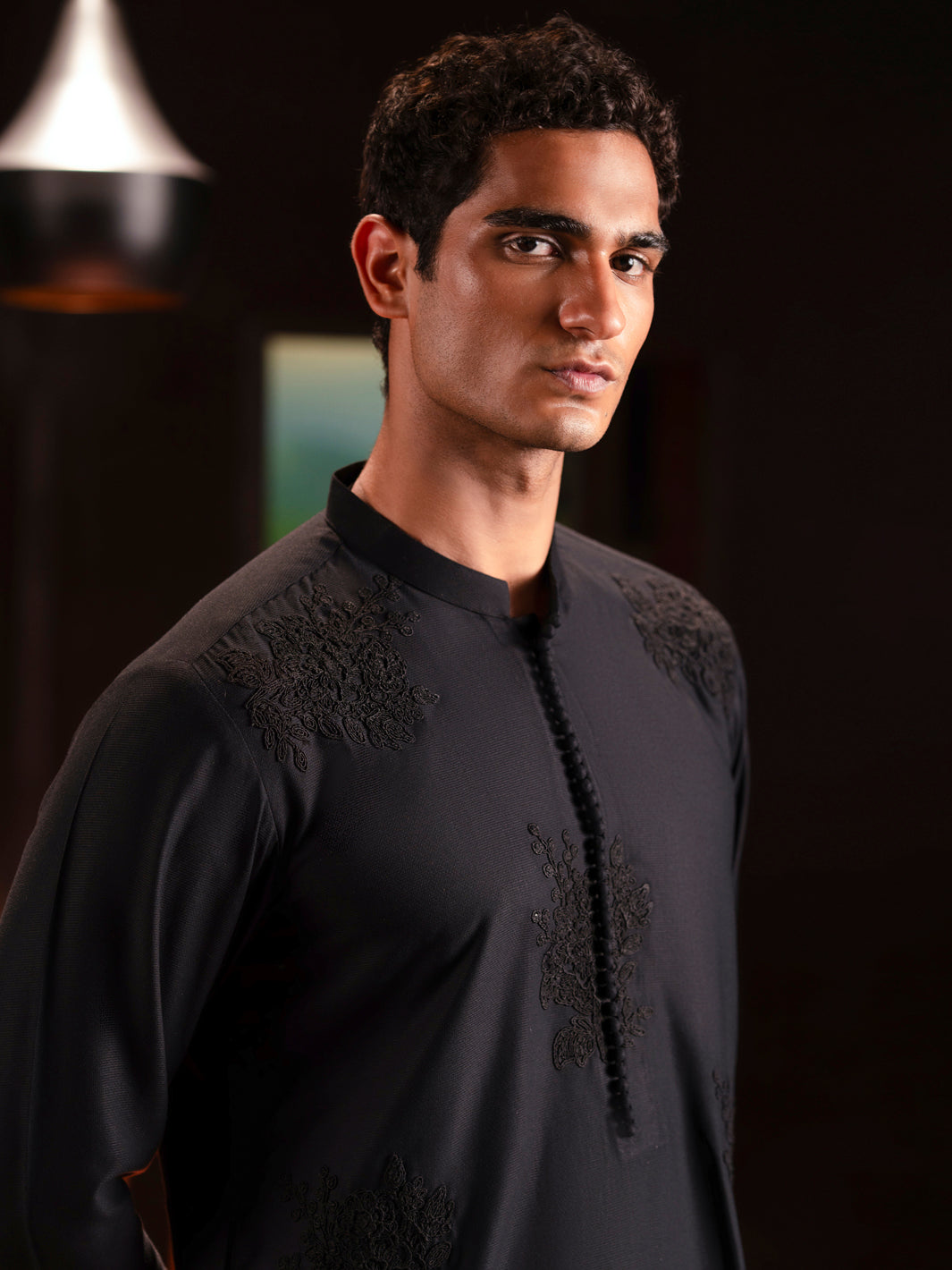Black Blended Kurta Trouser - AL-KT-3126C