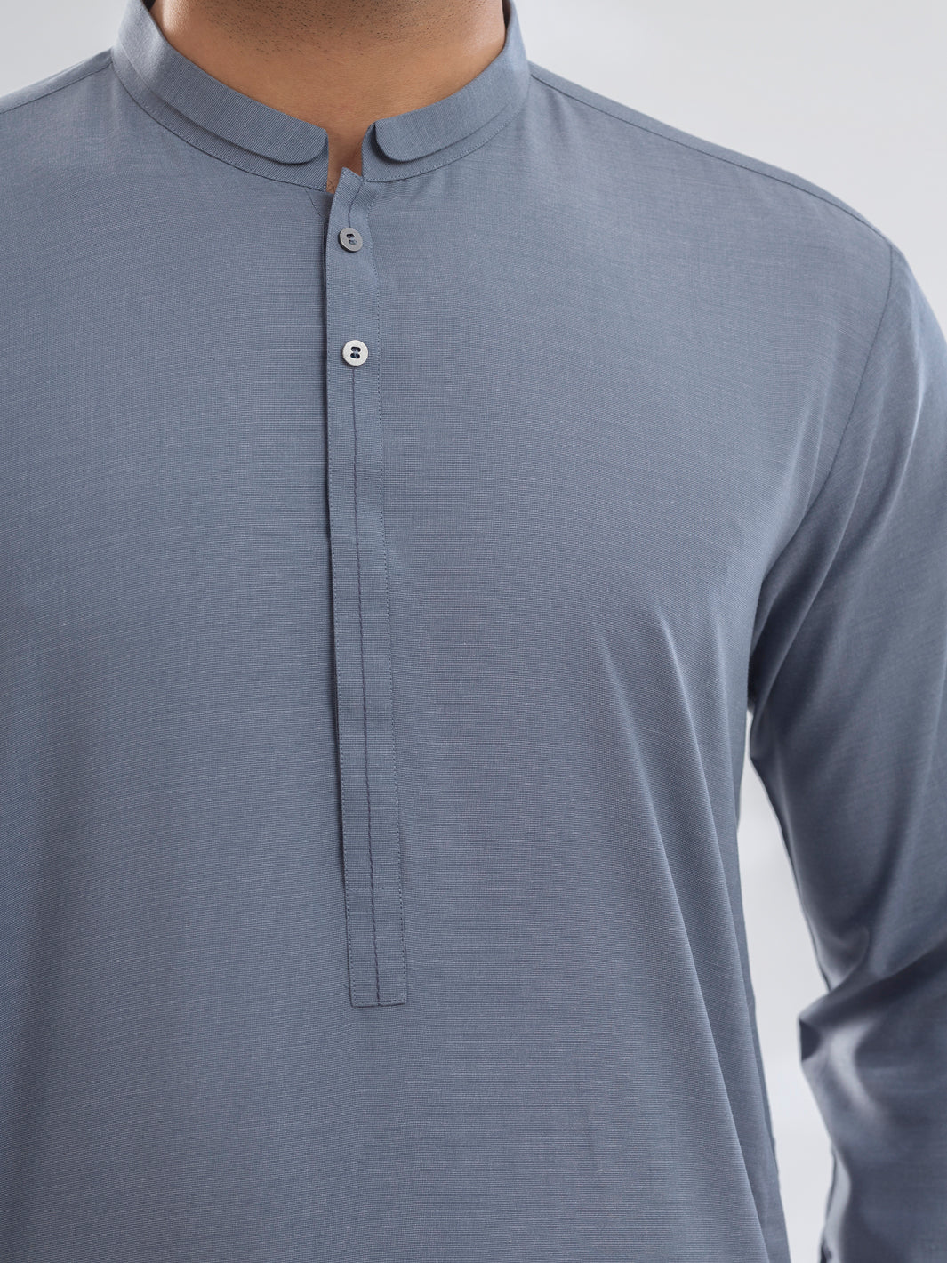 Grey Blended Kameez Shalwar - AL-KS-3166