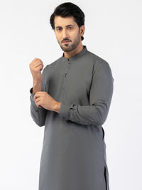 Grey Blended Kameez Shalwar - AL-KS-3190
