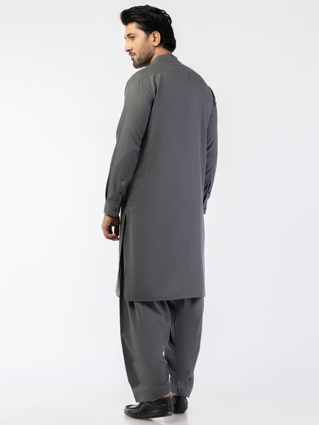 Grey Blended Kameez Shalwar - AL-KS-3190