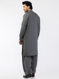 Grey Blended Kameez Shalwar - AL-KS-3190