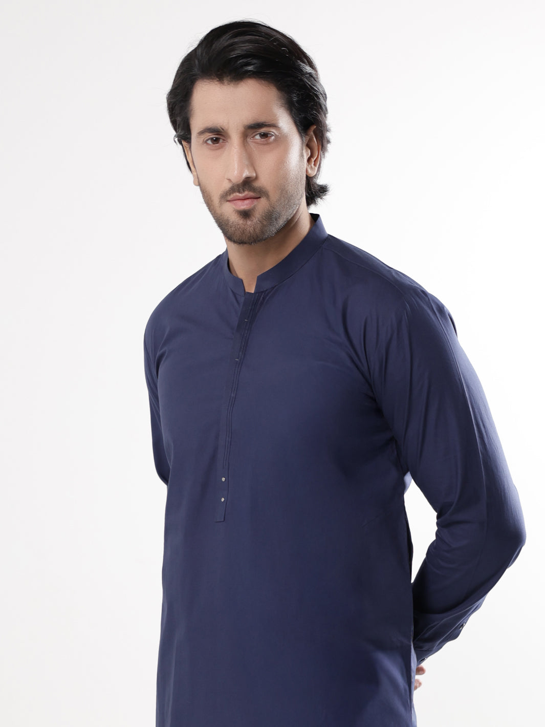 Navy Blue Cotton Kurta Trousers - AL-KT-3222