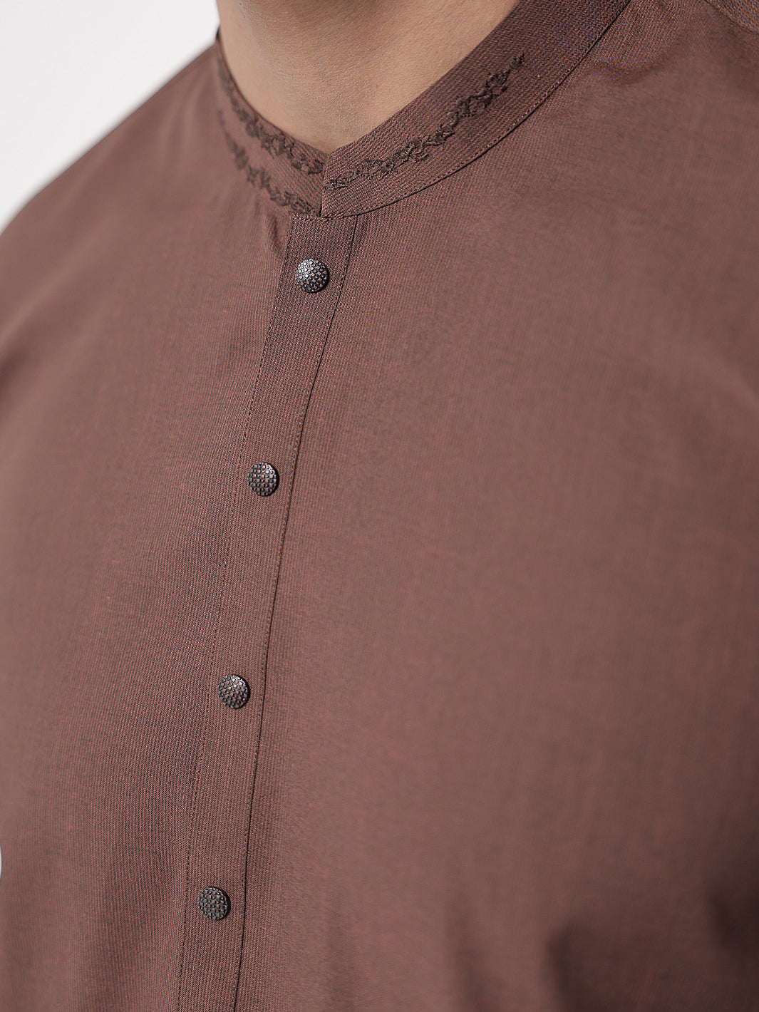 Brown Blended Kameez Shalwar - AL-KS-3234